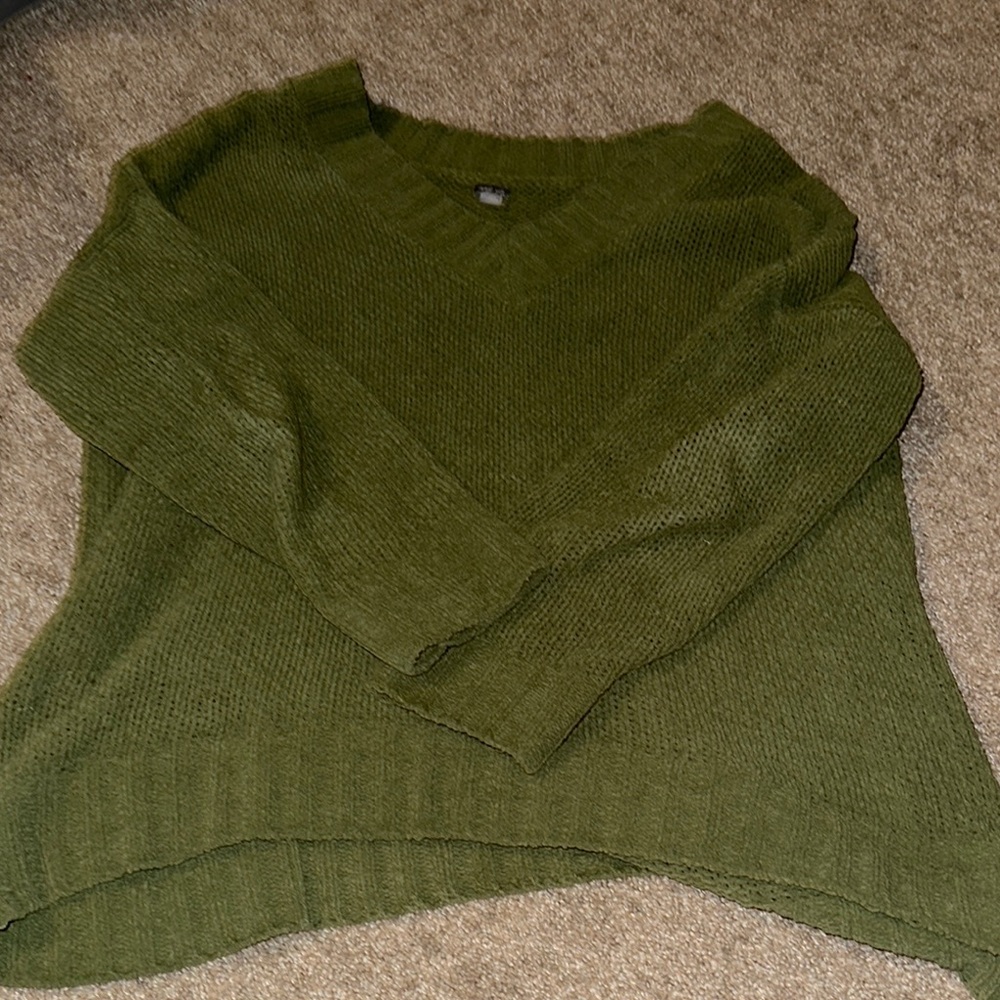 Aerie Olive V-Neck Sweater
